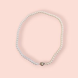 Vintage Sarah Coventry Faux Pearl Necklace with Gold Clasp